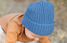 Load image into Gallery viewer, XS United Baby Chunky Beanie in Blue: 6 - 18M
