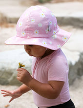 Load image into Gallery viewer, Jan & Jul Gro-with-me Floppy Hat in Pink Hat with Daisies Print : Size S to XL