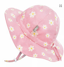 Load image into Gallery viewer, Jan & Jul Gro-with-me Floppy Hat in Pink Hat with Daisies Print : Size S to XL