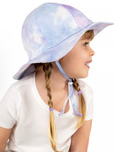 Load image into Gallery viewer, Jan & Jul Gro-with-me Cotton Floppy Hat in Cotton Candy Tie-Dye: Sizes S to XL