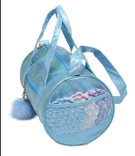 Load image into Gallery viewer, Danshuz Pretty Shimmer Roll Dance Bag Blue
