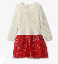 Load image into Gallery viewer, Hatley Red Sparkle Sweater Tulle Christmas Dress: Size 3 to 12