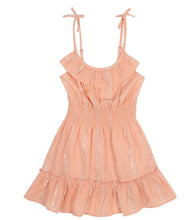 Load image into Gallery viewer, Poppet & Fox Shirred Waist Cotton Sundress in Peach: Sizes 4 to 8