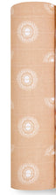Load image into Gallery viewer, Aden + Anais Silky Soft Muslin Cotton Swaddle Blanket in Tan Sun Print,