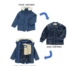 Load image into Gallery viewer, Me & Henry Boys Blue Parka Jacket: Size 6/7 to 9/10