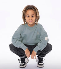 Load image into Gallery viewer, Boys Cotton Sweatshirt in Pale Blue: Size 7 to 14
