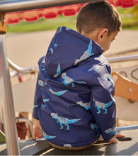 Load image into Gallery viewer, Hatley Boys T-Rex Attack Sherpa Lined Zip-Up Rain Jacket: Size 3-7 years