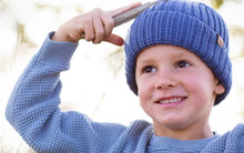 Load image into Gallery viewer, XS United Kids Chunky Beanie in Blue: 2 to 8 Years