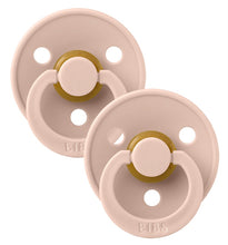 Load image into Gallery viewer, BIBs Colour Pacifier Set of 2 in Blush & Vanilla : Size 1 (0-6 Months)