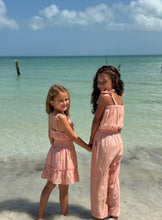 Load image into Gallery viewer, Poppet & Fox Strappy Cotton Jumpsuit in Peach: Sizes 4 to 8