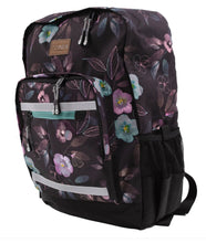 Load image into Gallery viewer, Nano Girls Black With Purple Flowers Backpack: Size 0/S