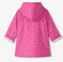 Load image into Gallery viewer, Hatley Girls Tiny Dots Sherpa Lined Button-Up Rain Jacket: Size 2-8