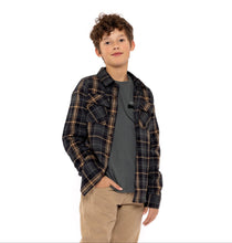 Load image into Gallery viewer, Youth Boys Longsleeved Cotton Shirt in Army Green: Sizes 7 to 14