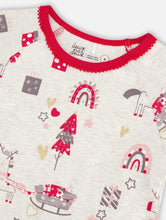Load image into Gallery viewer, Deux Par Deux Christmas Unicorns Organic Cotton 2 Piece Pajama Set: Size 2 to 12 Years