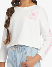 Load image into Gallery viewer, Roxy Girl White Long Sleeved Graphic Shirt: Size 7-14