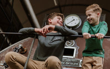 Load image into Gallery viewer, Youth Boys Longsleeved Cotton Shirt in Army Green: Sizes 7 to 14