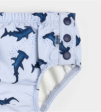 Load image into Gallery viewer, Petit Lem Baby Boys Hammer Head Shark Print Swim Diaper: Size 6/12M to 12/24M