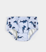 Load image into Gallery viewer, Petit Lem Baby Boys Hammer Head Shark Print Swim Diaper: Size 6/12M to 12/24M
