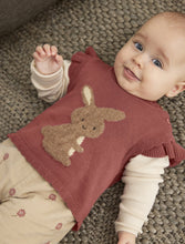 Load image into Gallery viewer, Minymo Baby Velour Corduroy Pants with Pink Flowers: Size 3M to 18m