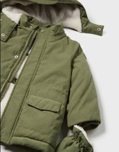 Load image into Gallery viewer, Mayoral Baby Boy Winter Parka With Mittens in Khaki: Size 6M-24M