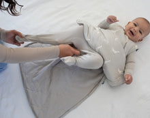 Load image into Gallery viewer, GunaMuna Quilted 4 Season 0.5 TOG Bamboo Premium Duvet Sleepsack in “Goose” : Sizes 3m to 36m