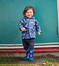 Load image into Gallery viewer, Hatley Dino Party Splash Jacket: Size 12/18M to 6 Years