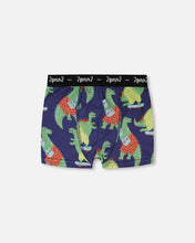 Load image into Gallery viewer, Deux par Deux Boxer Briefs Underwear “Dino Skateboarding” Print: Size 2/3 to 11/12