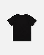 Load image into Gallery viewer, Deux Par Deux Organic Cotton Short Sleeve Tee in Black: Size 2 to 12 Years