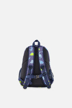 Load image into Gallery viewer, Deux Par Deux Baby Backpack Navy Dino Print