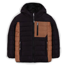 Load image into Gallery viewer, Nano Hooded Puffer Jacket in Taupe/Black : Size 2 to 14