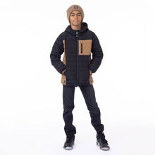 Load image into Gallery viewer, Nano Hooded Puffer Jacket in Taupe/Black : Size 2 to 14