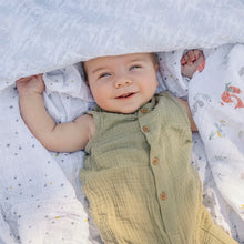 Load image into Gallery viewer, Aden + Anais Silky Soft Muslin Cotton Swaddle Blanket in Fox and Friends Print
