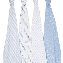Load image into Gallery viewer, Aden + Anais Silky Soft Muslin Cotton Swaddle Blanket in Sweet Safari Friends Print