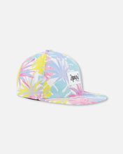 Load image into Gallery viewer, Deux Par Deux Girls Baseball Cap “Printed Palm Leaves” Size 6/24M to 7/12 Years