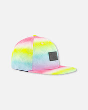 Load image into Gallery viewer, Deux Par Deux Girls Baseball Cap “Gradient Rainbow Heart” : Size 6/24M to 7/12 Years