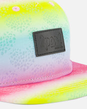 Load image into Gallery viewer, Deux Par Deux Girls Baseball Cap “Gradient Rainbow Heart” : Size 6/24M to 7/12 Years