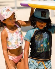 Load image into Gallery viewer, Deux Par Deux Girls Baseball Cap “Printed Flamingos”: Size 3/6 to 7/12 Years