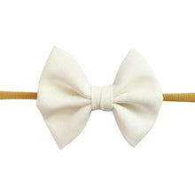 Load image into Gallery viewer, Baby Wisp White Bow Baby Girl Headband: Size 0 to 18M