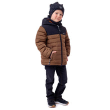 Load image into Gallery viewer, Nano Hooded Jacket in Brown/Black : Size 2 to 14