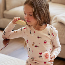 Load image into Gallery viewer, Petit Lem “Meowentine” Print 2 Piece Pajama Set: Size 2 to 14 Years