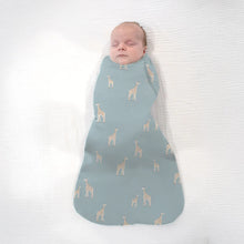 Load image into Gallery viewer, Gunamuna Premium Bamboo Swaddle Sleepsack “Giraffe” Pattern NB to 3M