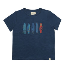 Load image into Gallery viewer, Me & Henry “Falmouth” Surfboard Graphic Cotton Tee Shirt: Size 2/3 to 9/10 Years