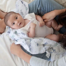 Load image into Gallery viewer, Aden + Anais Silky Soft Muslin Cotton Swaddle Blanket Blue Safari Parade Print