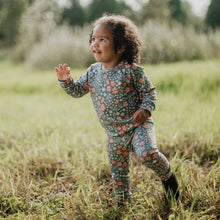 Load image into Gallery viewer, Little & Lively “Floral Serenade” Printed Bamboo Cotton Leggings MADE IN CANADA: Size 0/3M to 6T