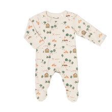Load image into Gallery viewer, Coccoli Farming Print Zipper Footie : Size NB to 18M