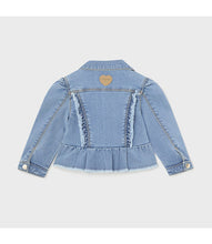 Load image into Gallery viewer, Mayoral Baby Girl Ruffled Denim Jacket: Size 6M to 24M
