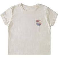 Load image into Gallery viewer, Roxy Girl White Short Sleeved “Gradient Classic” Graphic Shirt: Sizes 4 to 8 Years
