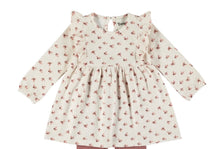 Load image into Gallery viewer, Girls Cotton Floral Print Dress with Matching Headband: Size 12M to 4 Years