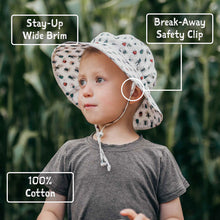 Load image into Gallery viewer, Jan & Jul Gro-with-me Cotton Grow with Me Bucket Floppy Hat in Little Diggers Print: Sizes S to XL