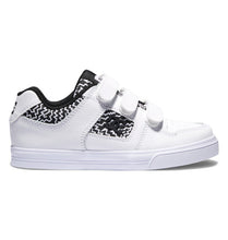 Load image into Gallery viewer, DC Pure V White w/ Black Velcro Slip On Shoes : Size 10.5 to 4.5